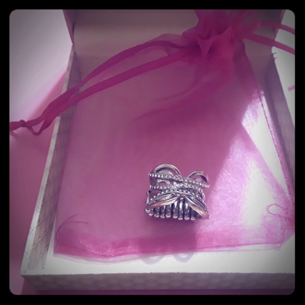 Silver bling ring